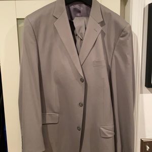 Gray Calvin Klein suit